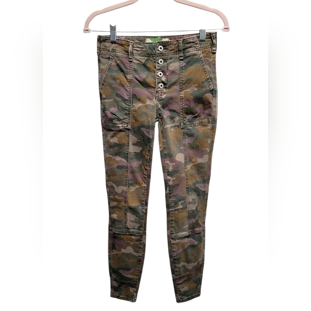 Anthropologie Jefferson Slim Utility Camouflage Pants Size 25 Pre-Owned - Picture 2 of 10